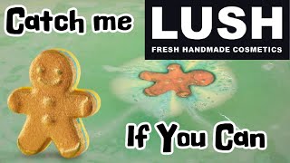 LUSH Catch Me If You Can Gingerbread Man Bath Bomb DEMO