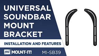 Soundbar Mount, Universal Sound Bar TV Bracket For Mounting Above or Under TV (M