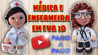 ✅COMO FAZER MÉDICA E ENFERMEIRA EM EVA 3D/Passo a Passo , FÁCIL !