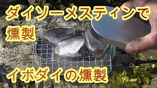 ダイソーメスティンでイボダイの燻製。究極の血抜き津本式（自己流）。NON-GMO 無添加。スモーク。smoking Rudderfish