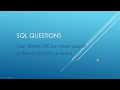 SQL Questions - TRUNCATE