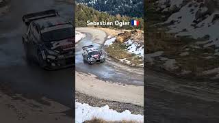 wrc rally Monte Carlo Seb Ogier 🇨🇵 Vincent landais 🇨🇵in a masterful and lightning fast slalom🚀🚀🚀🚀