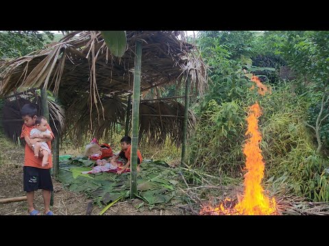 A single father with one arm was given land to rent and built a temporary bamboo shack