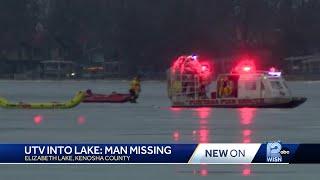 Man missing after UTV falls through ice