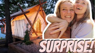 SURPRISING GIRLFRIEND WITH GLAMPING TRIP *EMOTIONAL*