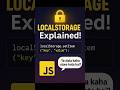 Store Data in Browser Like a Pro 🤯 Using localStorage | JavaScript Hack 🔥#coding #javascript