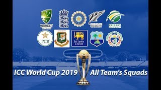 ICC World Cup 2019 All Team's Squads