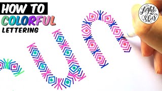 HOW TO: Satisfying Colorful Lettering Pattern | Fun | Creative Lettering #8