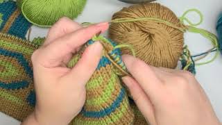 Left Double Decrease in Triple Knitting - 2020