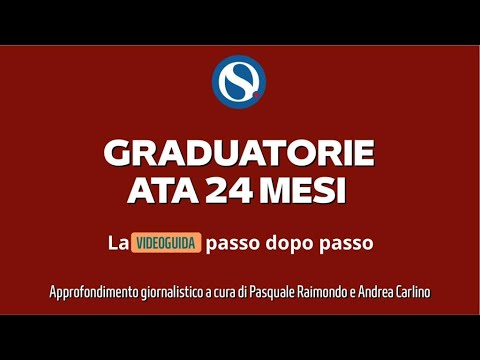 VIDEO GUIDA | Graduatorie Ata 24 Mesi, Come Compilare La Domanda Senza ...