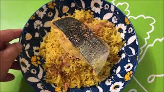 Salmon Turmeric Rice  - Healthy Easy Meal / 三文魚薑黃飯 - 健康簡單煮法