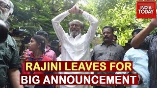 Rajinikanth Leaves Residence For Big Announcement On His Political Party