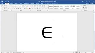 How to type element of symbol in Word