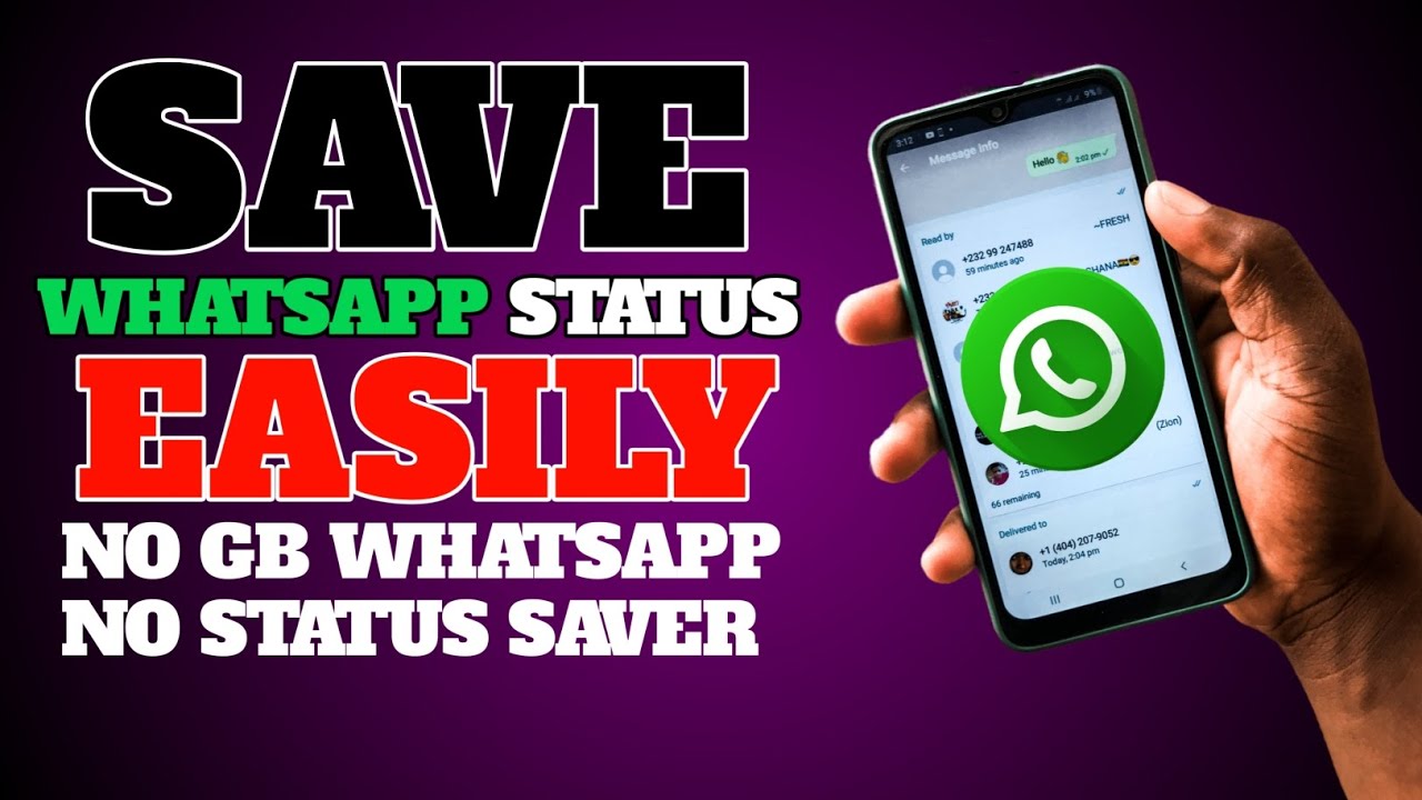 How To Save WhatsApp Status Without Status Saver App - YouTube