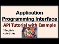 API Tutorial - Application Programming Interface - Application Programming Interface Explained-API