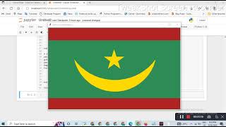 flag of Mauritania || Python turtle library || Python for beginners #poojapatel #chiki1601