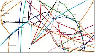 Force Directed Graph of London Underground - including CrossRail - using D3.