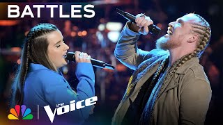Huntley and Brailey Lenderman Prove Their Star Power on "Hold My Hand" | The Voice Battles | NBC