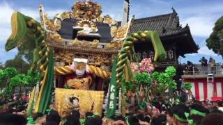 平成28年松原八幡神社宵宮（木場屋台宮入り）