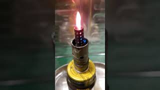 Enjoy the idling sound of a kerosene torch flame