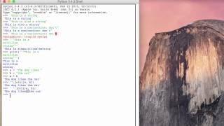Python 101: Episode 2 - Strings