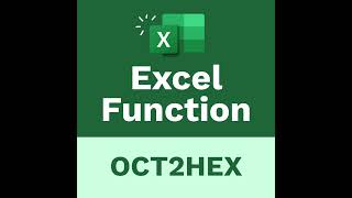 The Learnit Minute - OCT2HEX Function #Excel #Shorts