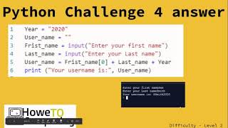 Python challenges level 2 challenge 4