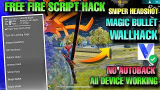 FREE FIRE SNIPER HEADSHOT HACK | MAGIC BULLET SCRIPT 🎯 WALLHACK HACK FF | SCRIPT HACK FREE FIRE 🎭