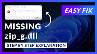 zip_g.dll Error Windows 11 | 2x FIX | 2023