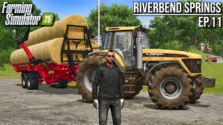 Collecting TONS OF BALES on Riverbend Springs! | Farming Simulator 25