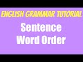 English grammar tutorial - Word order - Gramática inglesa