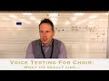 Voice Testing In Choir: An Honest Look