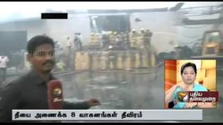 fire on private godown in chennai madavaram