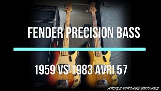 1959 FENDER PRECISION BASS VS 1983 FENDER 