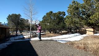 Cygnus Probe Ship Model Rocket Swing Test: No Nose Cone Ballast