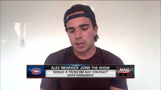 Alex Newhook talks Canadiens trade