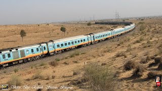 Most beautiful train of Thar Desert  22497 Shri Ganganagar   Tiruchchirappalli Humsafar Express