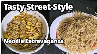 నోరూరించే వెజ్ నూడిల్స్ \u0026 ఎగ్ నూడిల్స్ |Street Style Veg Noodles and Egg Noodles|Noodles Recipe