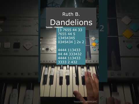 Dandelions Ruth B Tutorial Piano Keyboard Pianika With Numbers #shorts ...