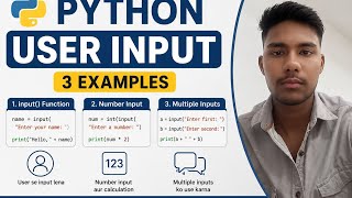 🔥 Python User Input in 3 Easy Examples | Beginner Friendly Python Tutorial