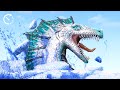 Building a Massive Winter Dragon in Minecraft