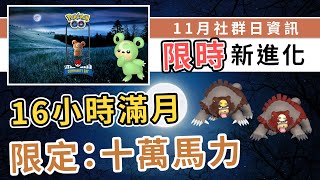 11月社群日主角是熊寶寶！16小時滿月才能進化全新月月熊！特殊招式=十萬馬力 | Pokemon GO | 精靈寶可夢 | rios arc 弧圓亂語