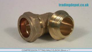 TRADING DEPOT: Compression Fitting Male Elbow 28mm x 1 Part no: CFI402/28X1