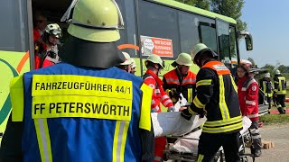 Einsatzübung Verkehrsunfall Bus/PKW | FF Peterswörth