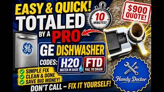 GE Dishwasher Errors H2O or FTD; $0 Repair in 10 min While Tech Totaled It; Water Pressure Sensor