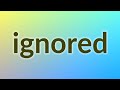 Ignored - 5 English Vocabulary Flashcards