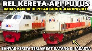 INILAH KERETA API YANG MEMUTAR AKIBAT PUTUS NYA REL KERETA API YANG MENGHUBUNGKAN SURABAYA SEMARANG