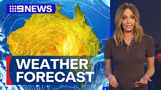 Australia Weather Update: Scattered showers to clear across country’s south-east | 9 News Australia