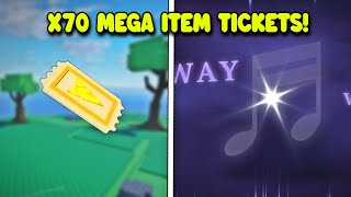 I Used 70 MEGA ITEM TICKETS And Got A GLOBAL In Roblox Sol's RNG!