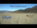 Water as a global resource – Voices from the research initiative GRoW